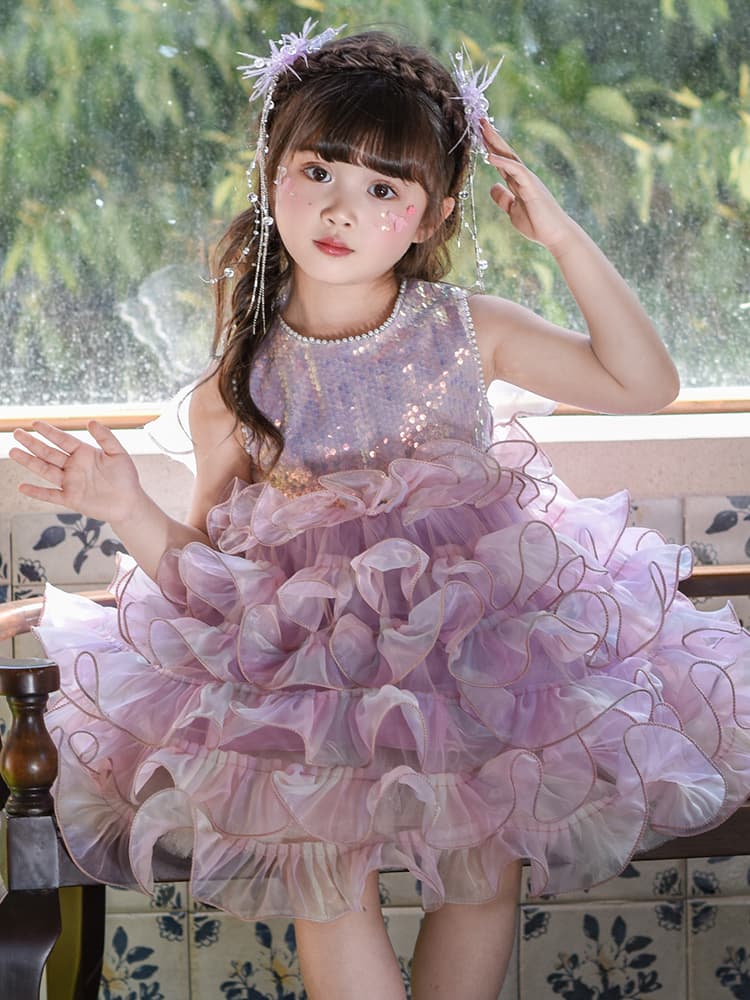 フォーマルワンピース きらめき姫のフリルドレス