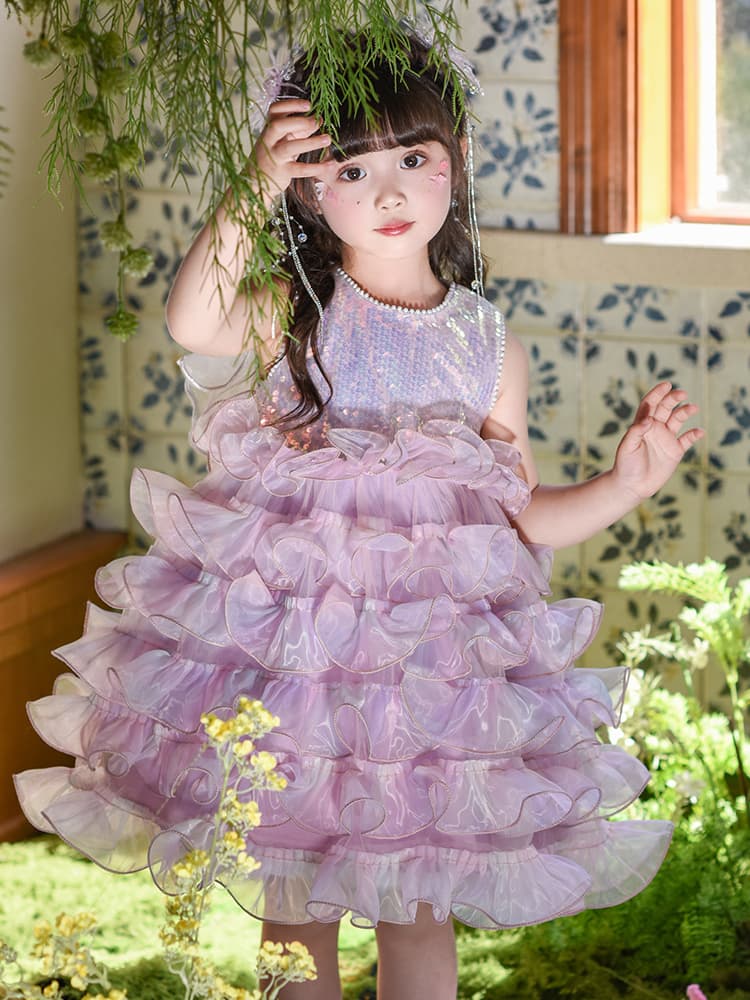 フォーマルワンピース きらめき姫のフリルドレス