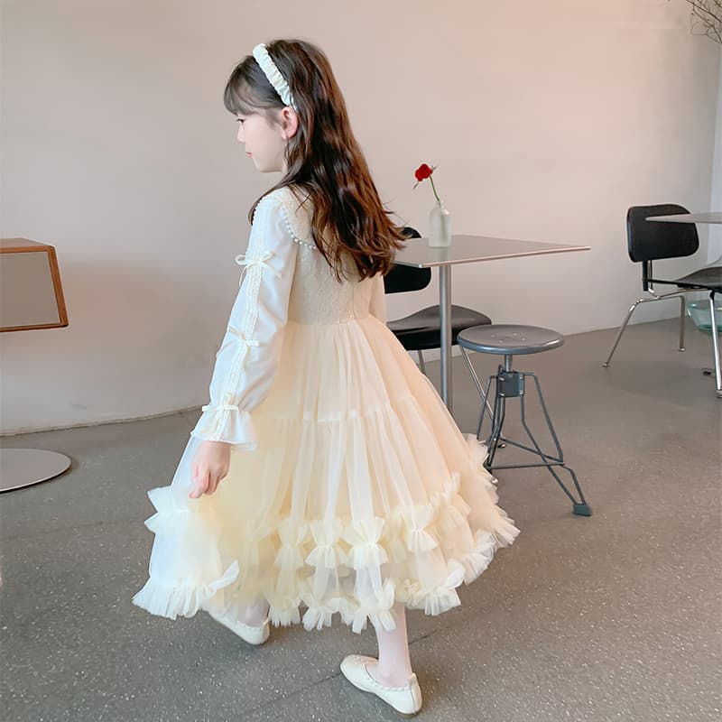 フォーマルワンピース ふんわり姫様フリルレースワンピース