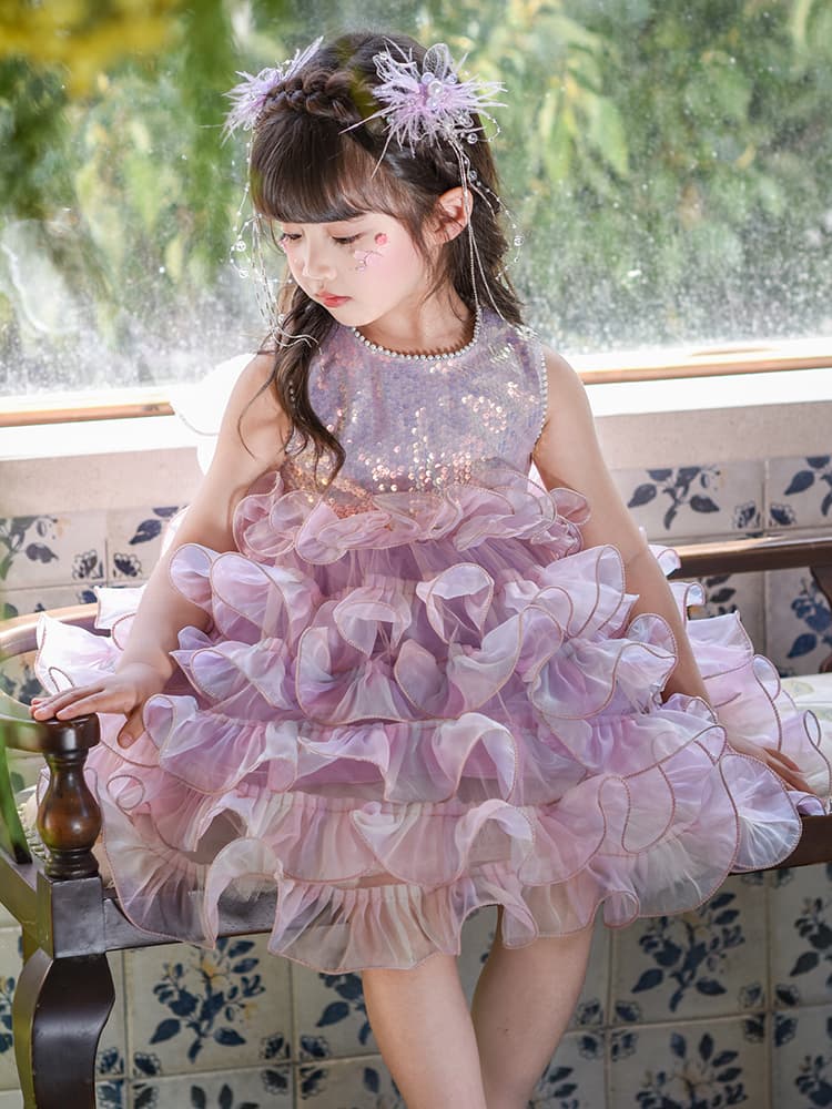 フォーマルワンピース きらめき姫のフリルドレス